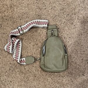 Anthropologie Urban Olive Green Crossbody Bag